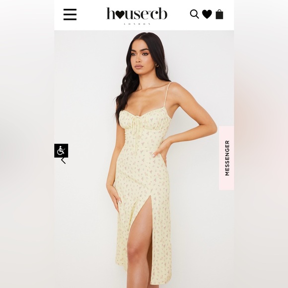 House of CB Dresses House Of Cb Carina Yellow Midi Dress Poshmark